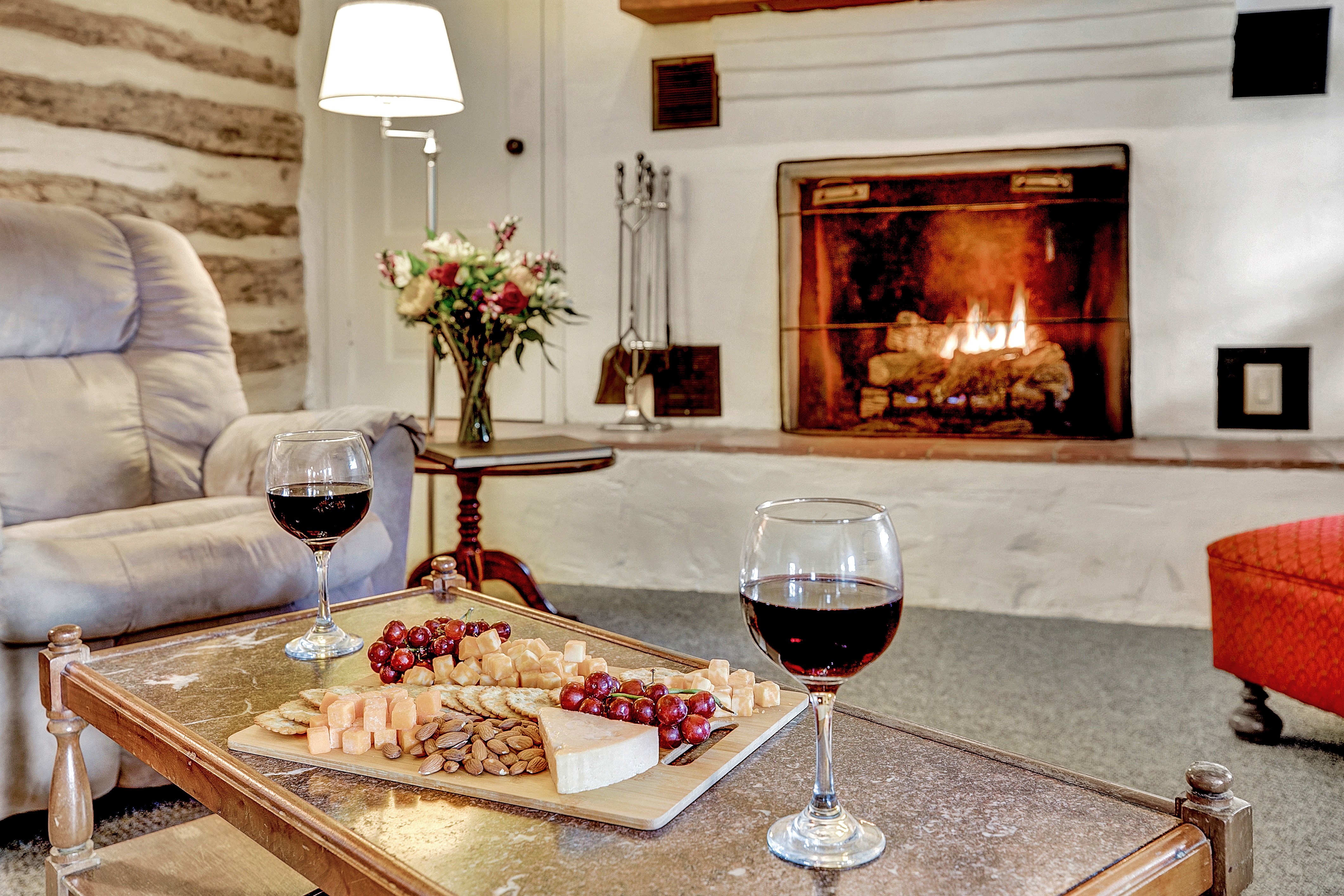 Enjoy a romantic moments by the fire!