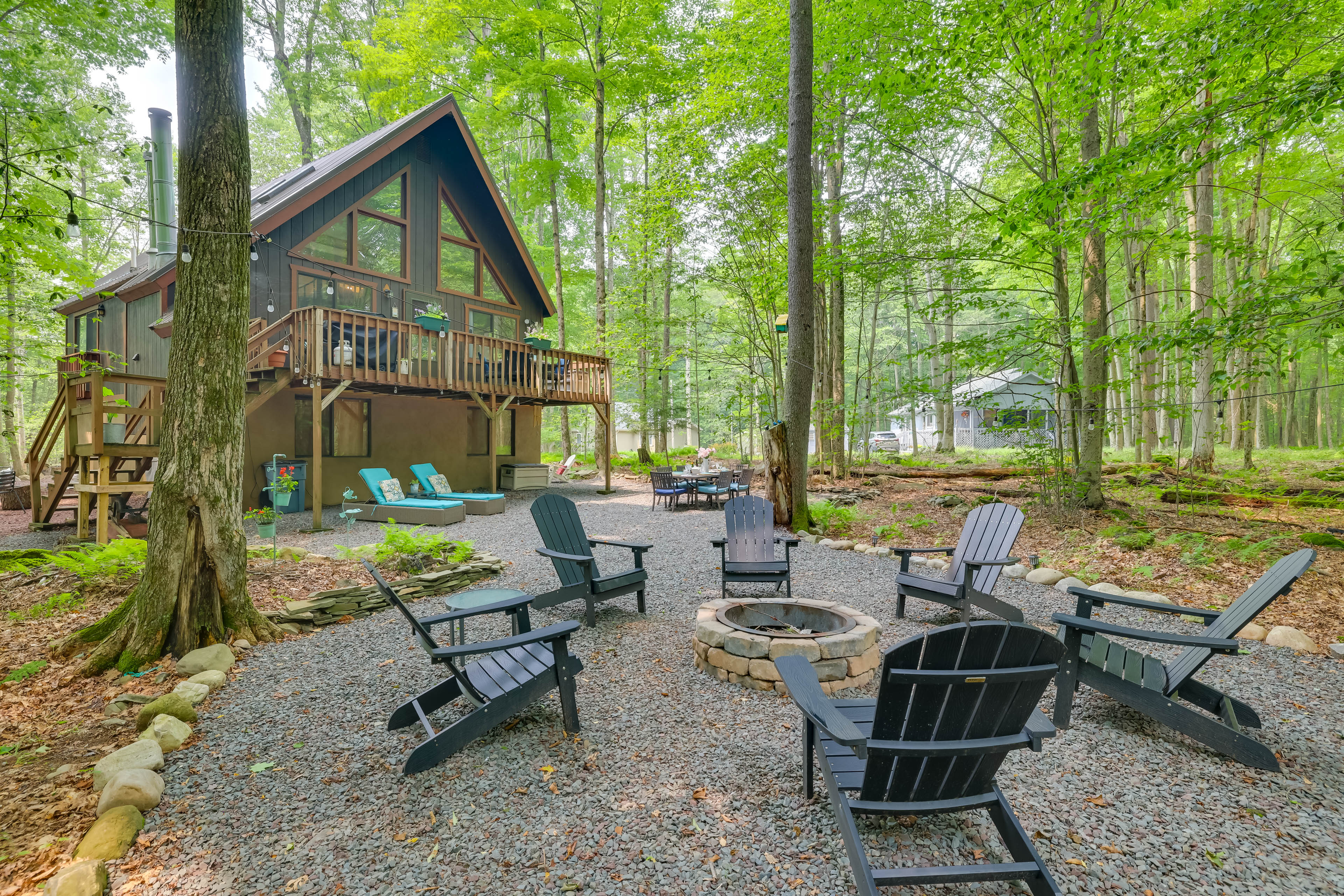 Property Image 2 - Cozy Pocono Lake ’Woodside Nest’ w/ Fire Pit!