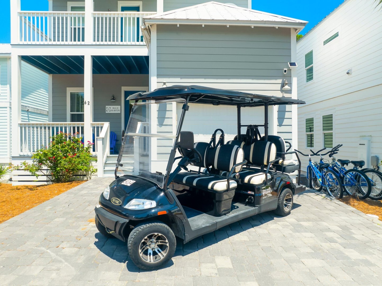 6 Seater Golf Cart Included with Your Rental!