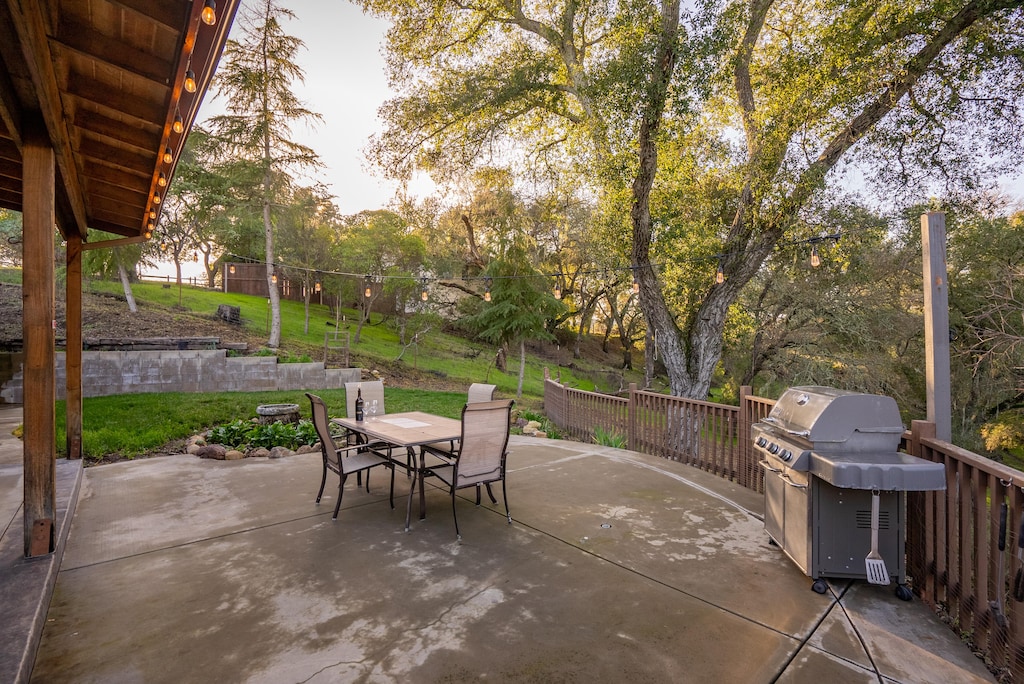 Towards the evening, plug-in those outdoor hanging lights and re