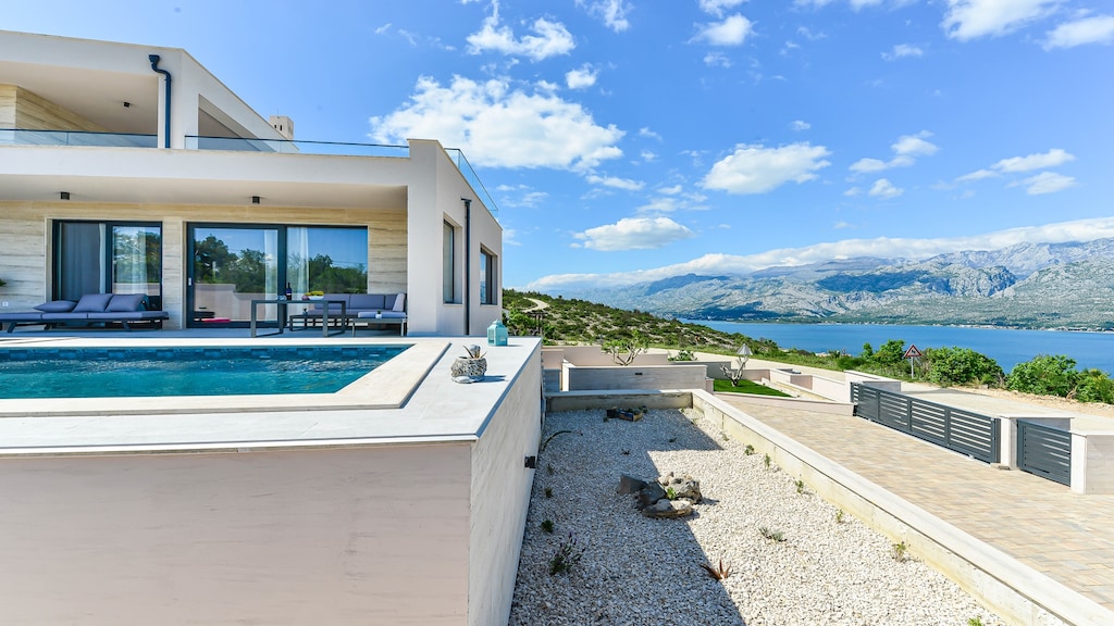 Sea and mountain Velebit view 