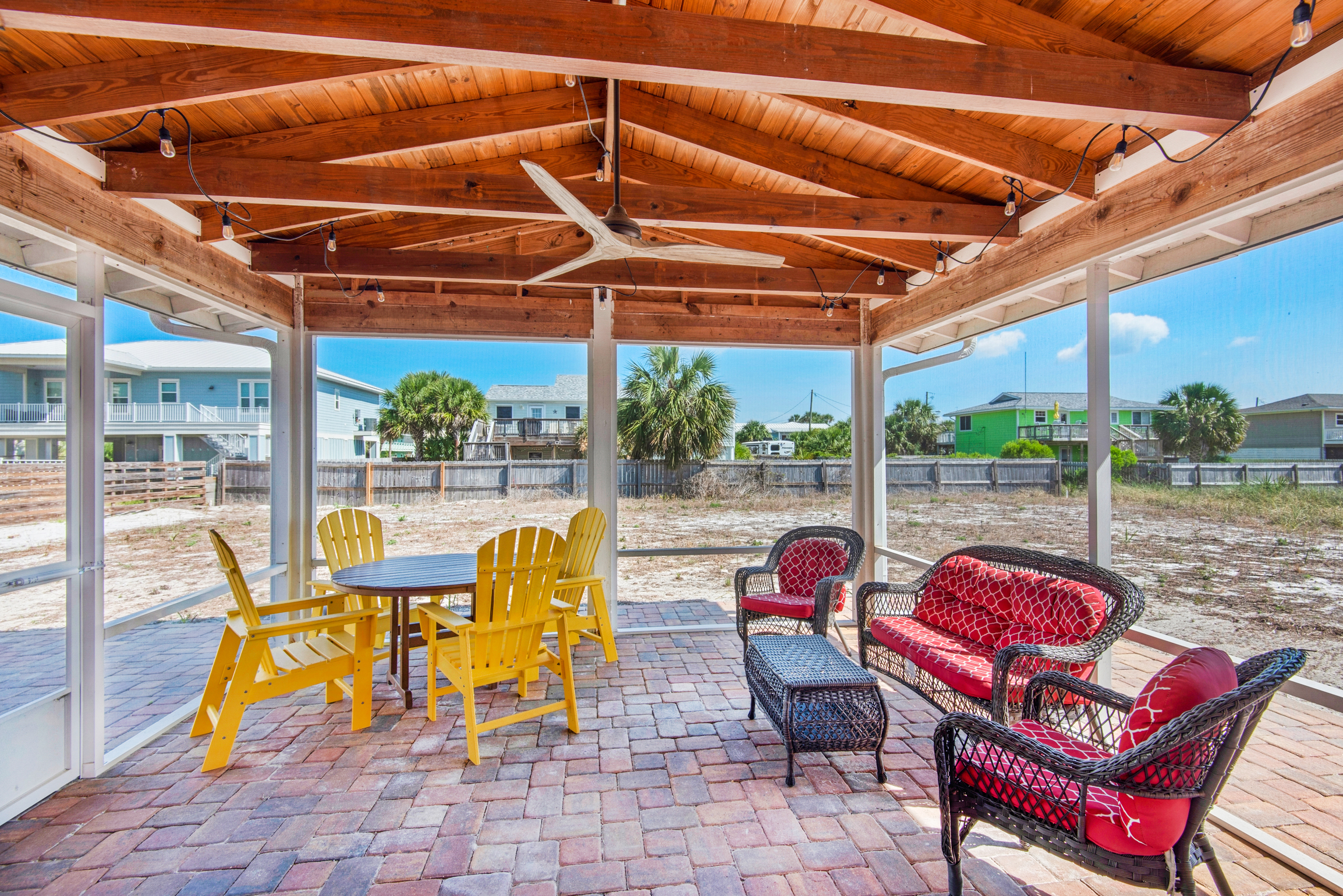 Screened in back patio