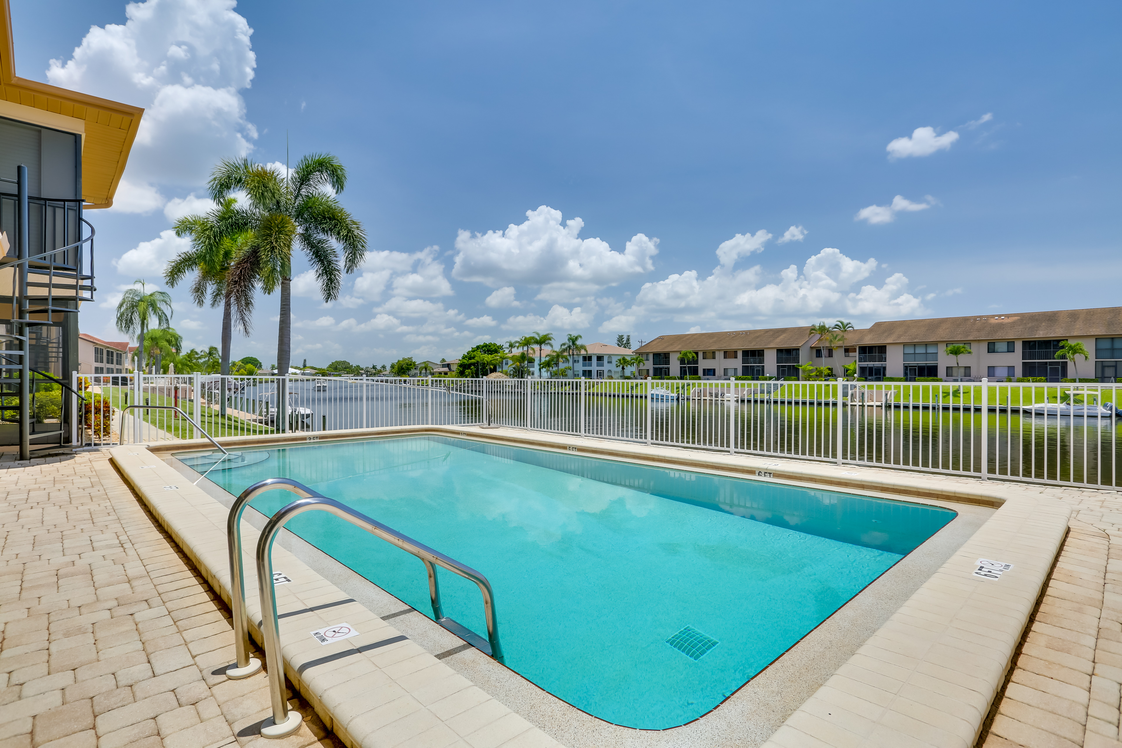 Covered Lanai & Waterfront View: Cape Coral Condo