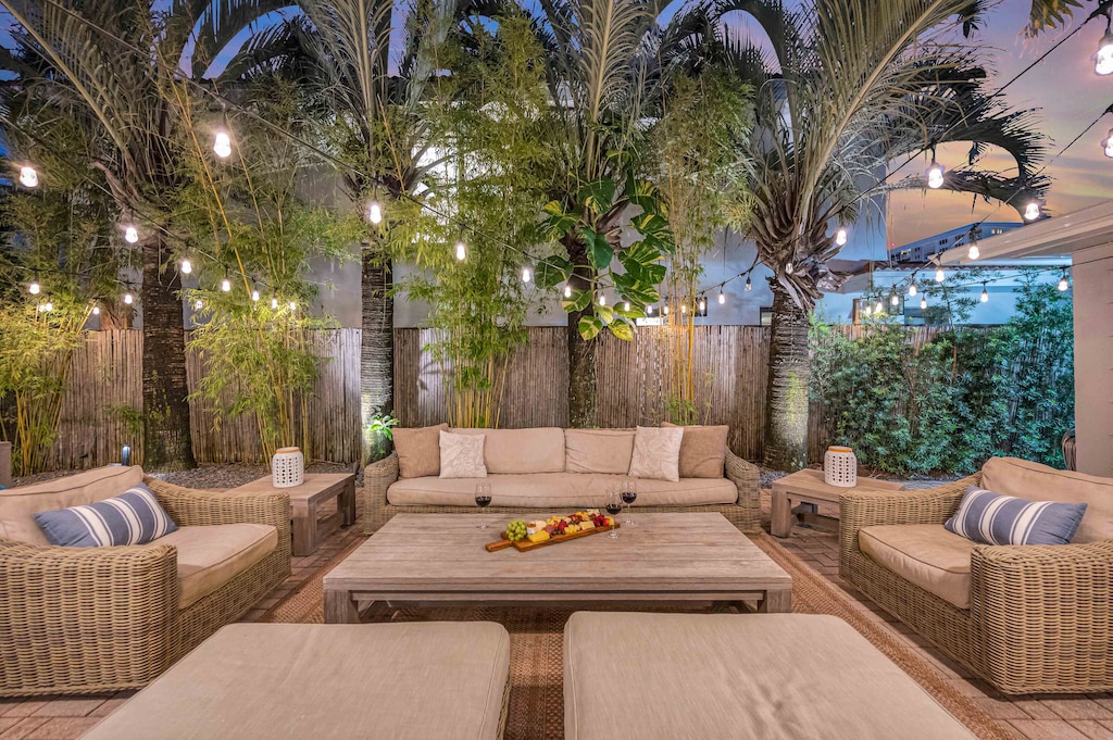 The perfect place to wind down and relax with company after a long day at the beach!