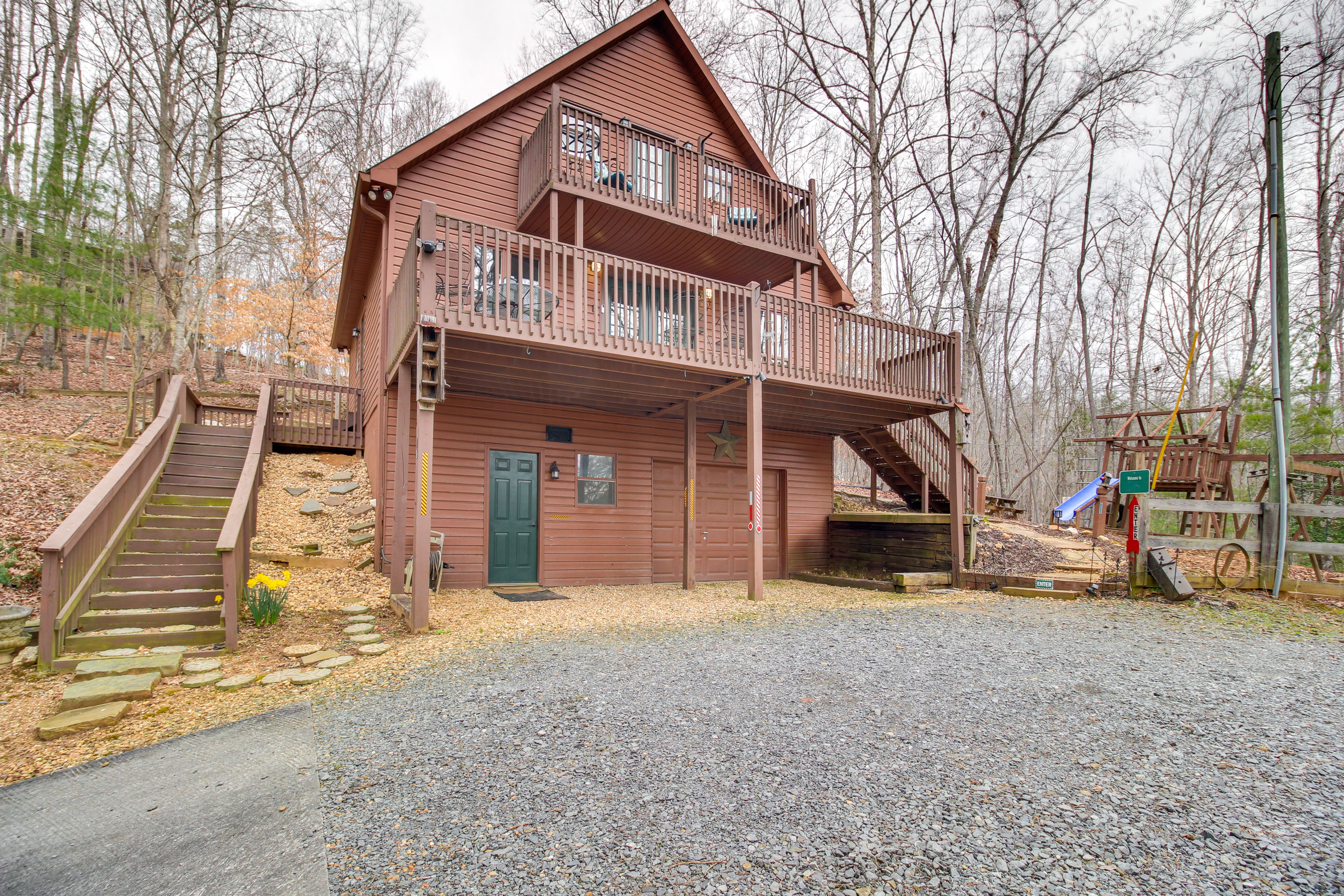 Property Image 1 - Ellijay Resort Cabin w/ Fire Pit, Decks, & Hot Tub