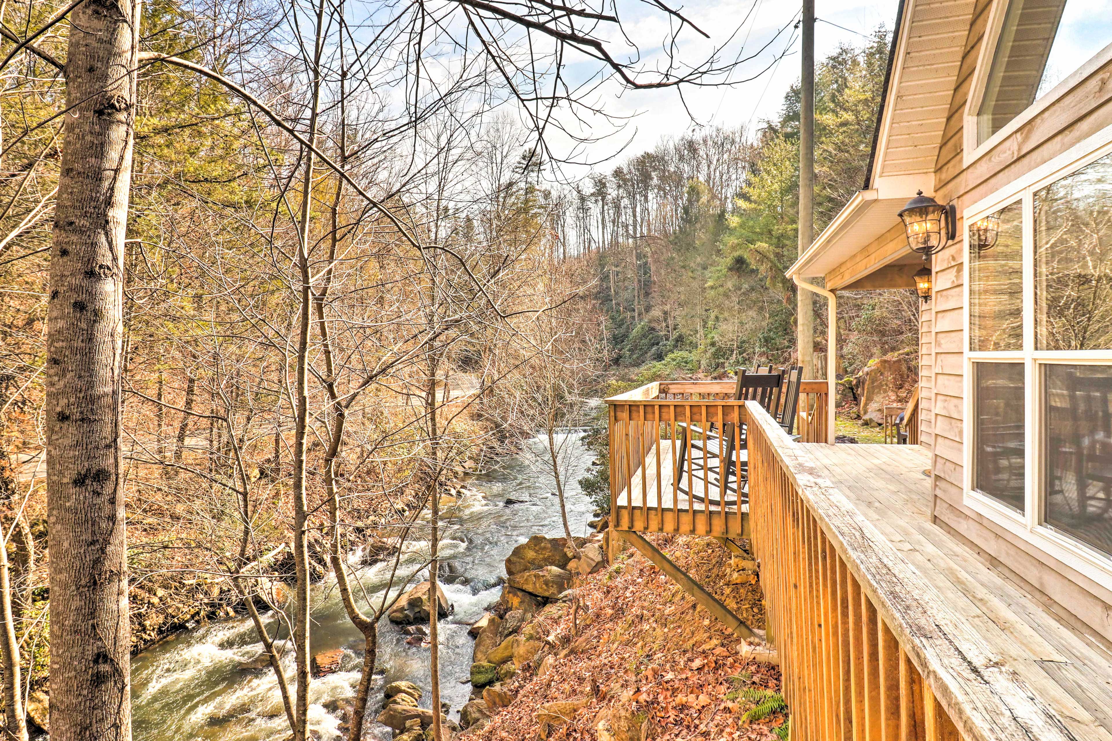 Property Image 2 - Idyllic Creekside Bryson City Gem w/ Hot Tub!