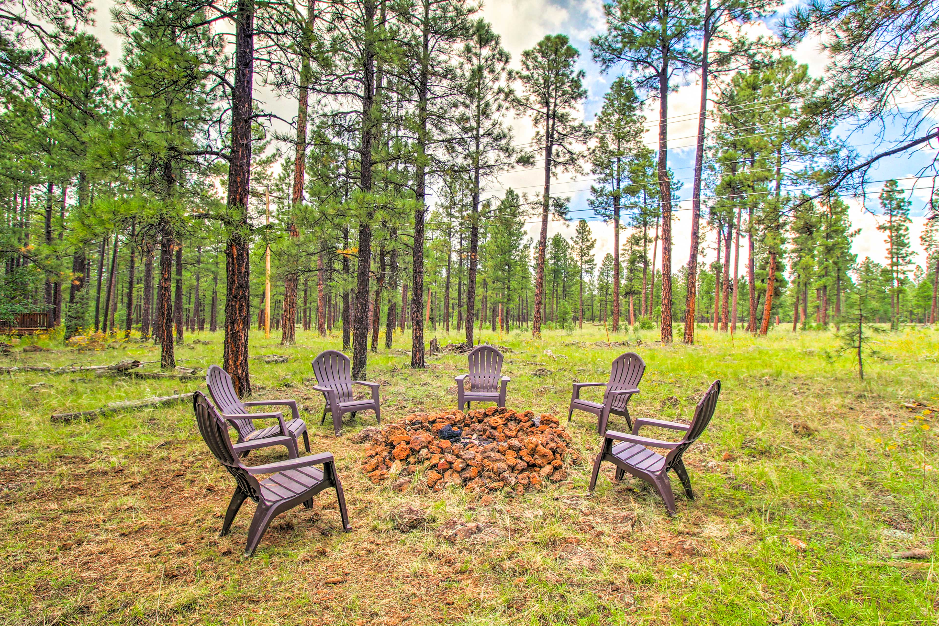 Property Image 2 - Rustic Pinetop Log Cabin w/ Fire Pit + Grill!