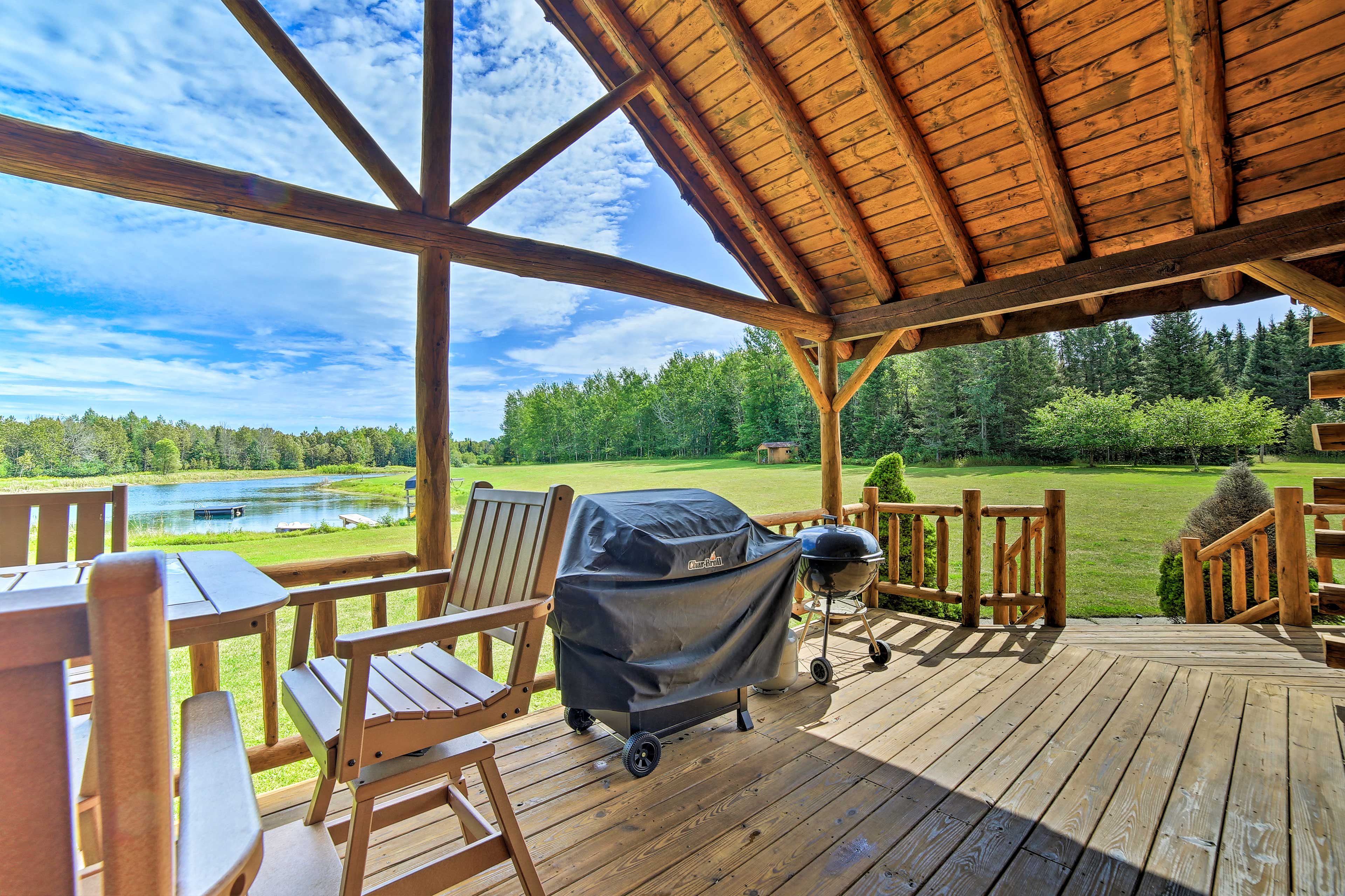 Property Image 2 - Rapid River Log Cabin w/ Loft on 160 Scenic Acres