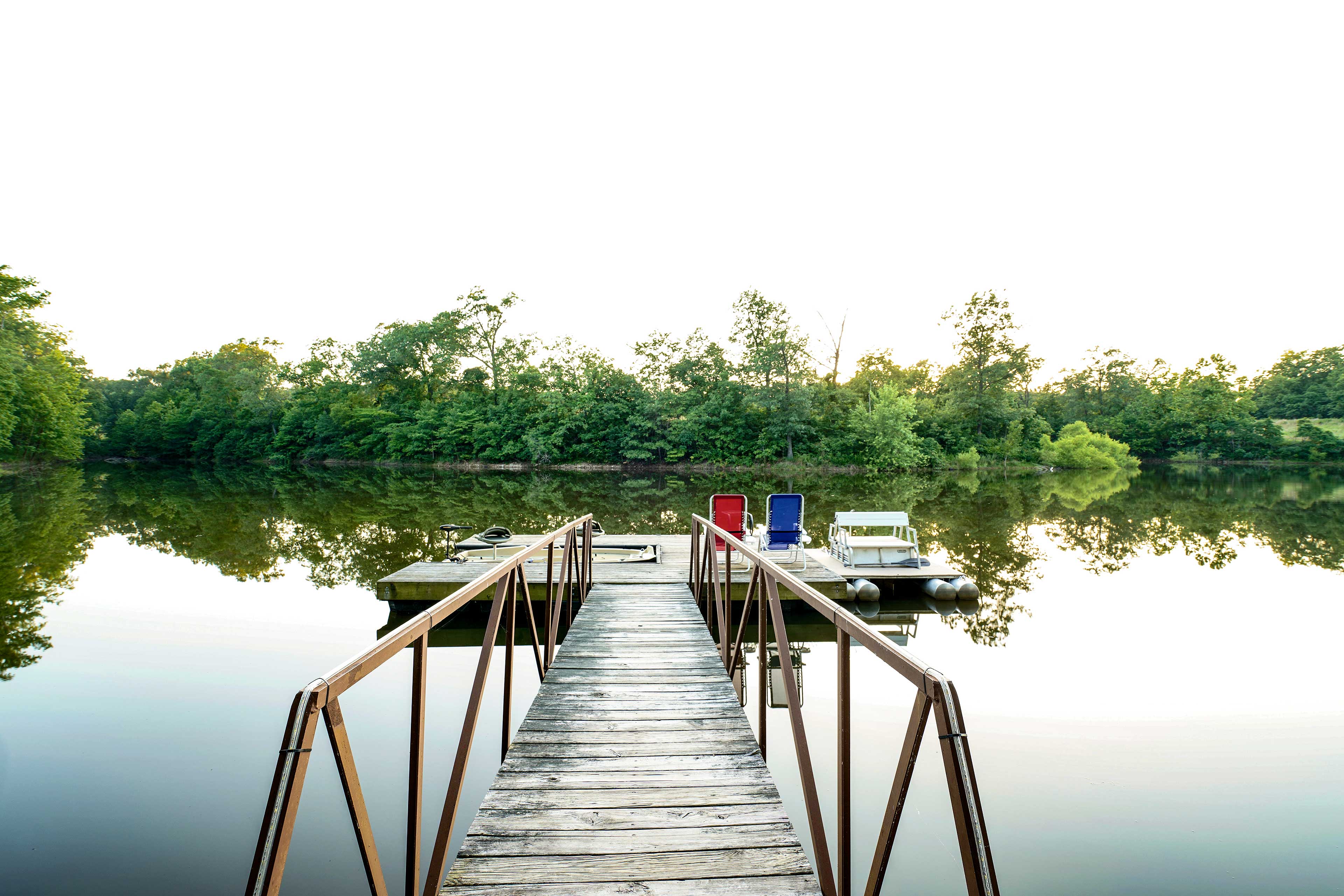 Macks Creek Cabin on 30 Acres: Dock & Private Lake