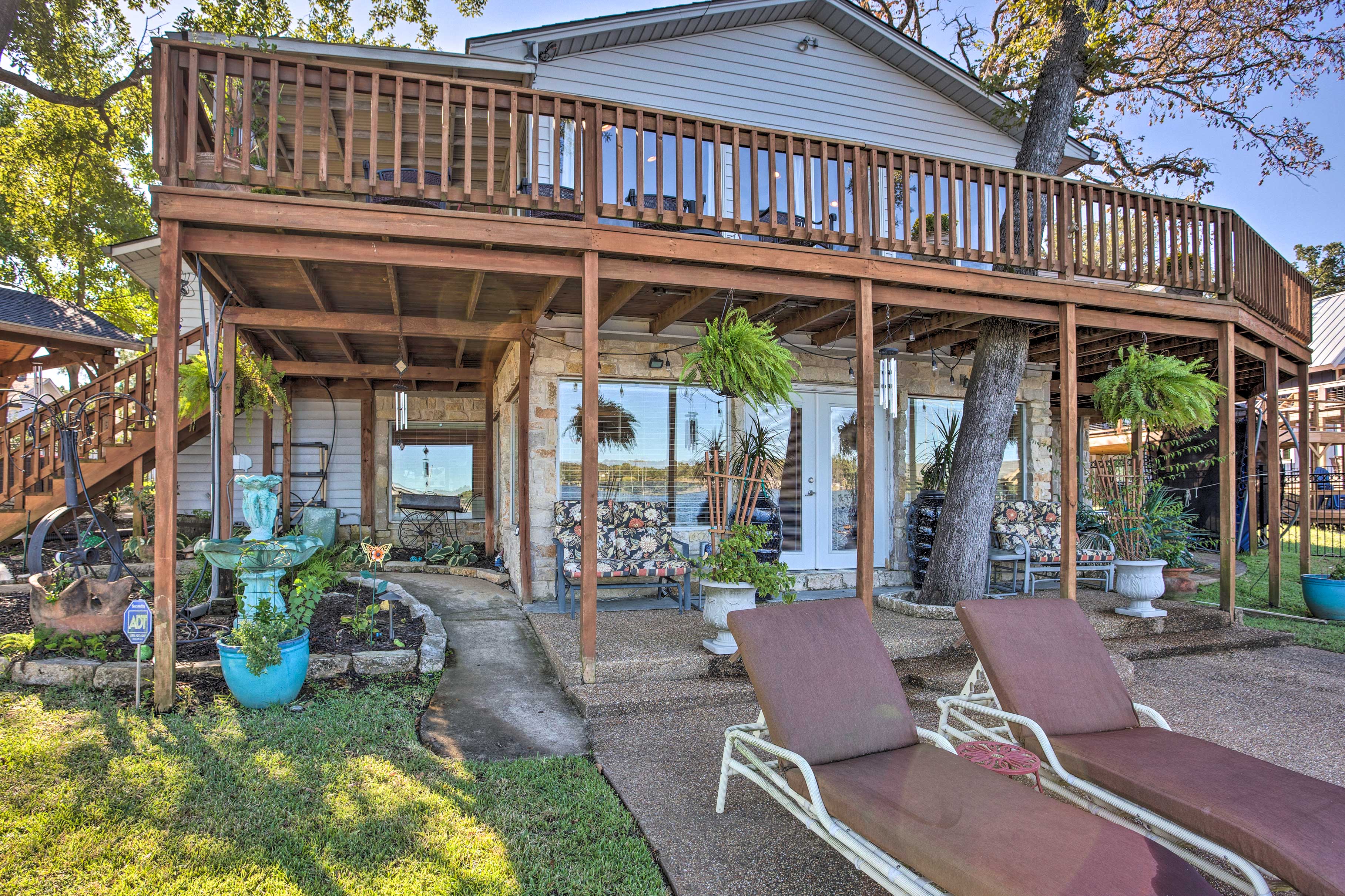 Property Image 2 - Dock & Fire Pit: Waterfront Cedar Creek Lake Home