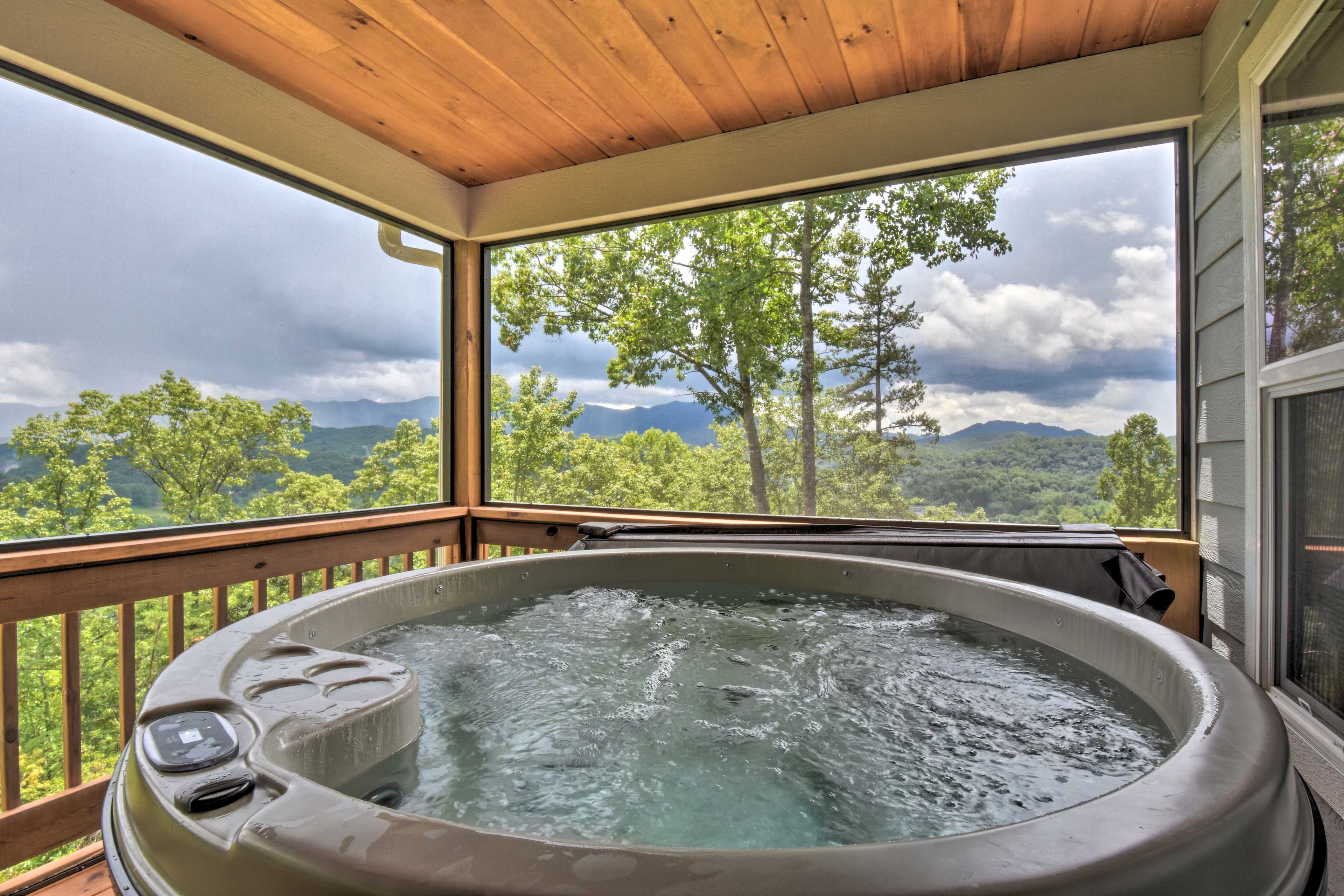 Property Image 1 - ‘Sky Blue Overlook’ - Hot Tub & Screened Porch!