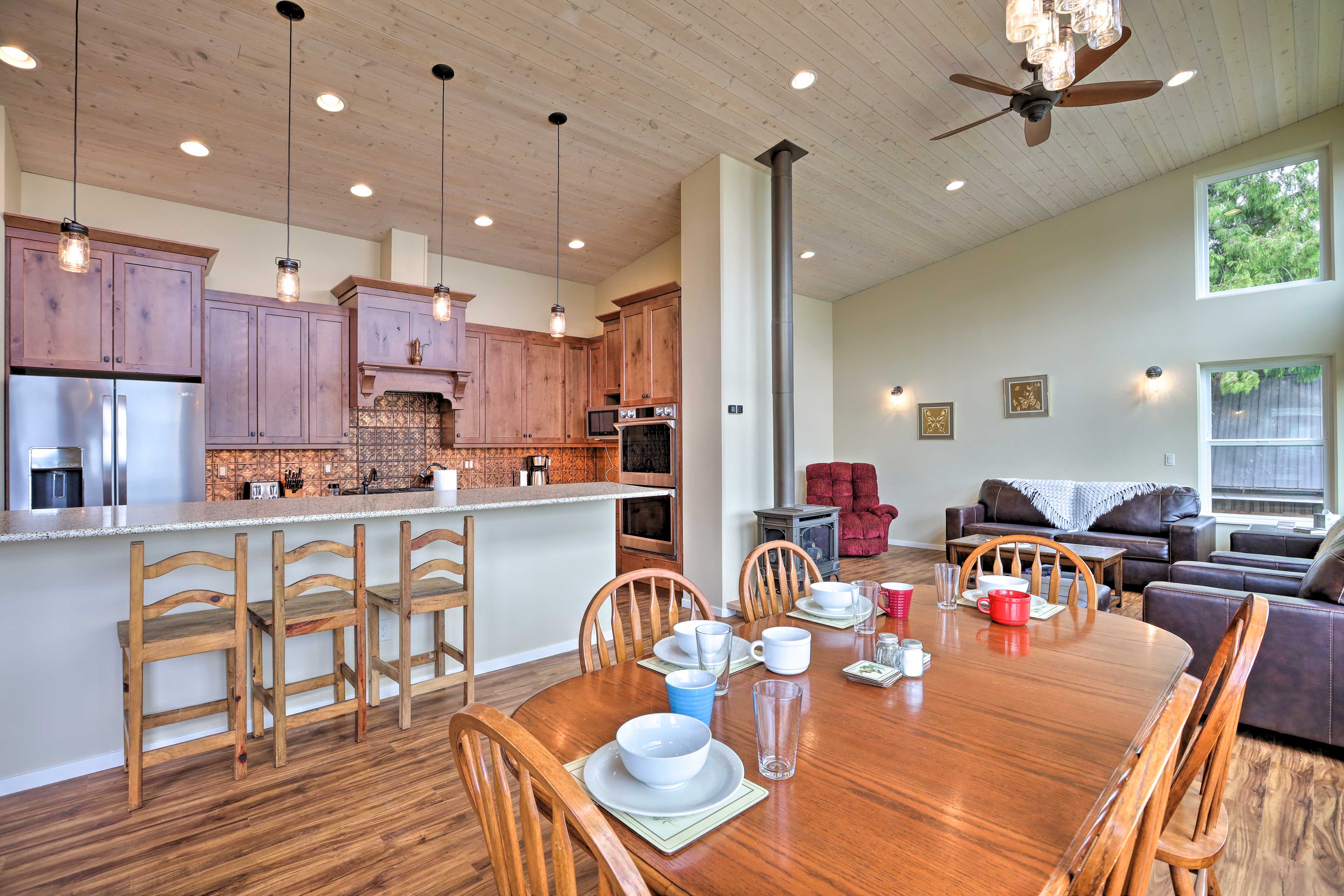 Lake Whatcom House w/ Boat Dock + Mountain View!