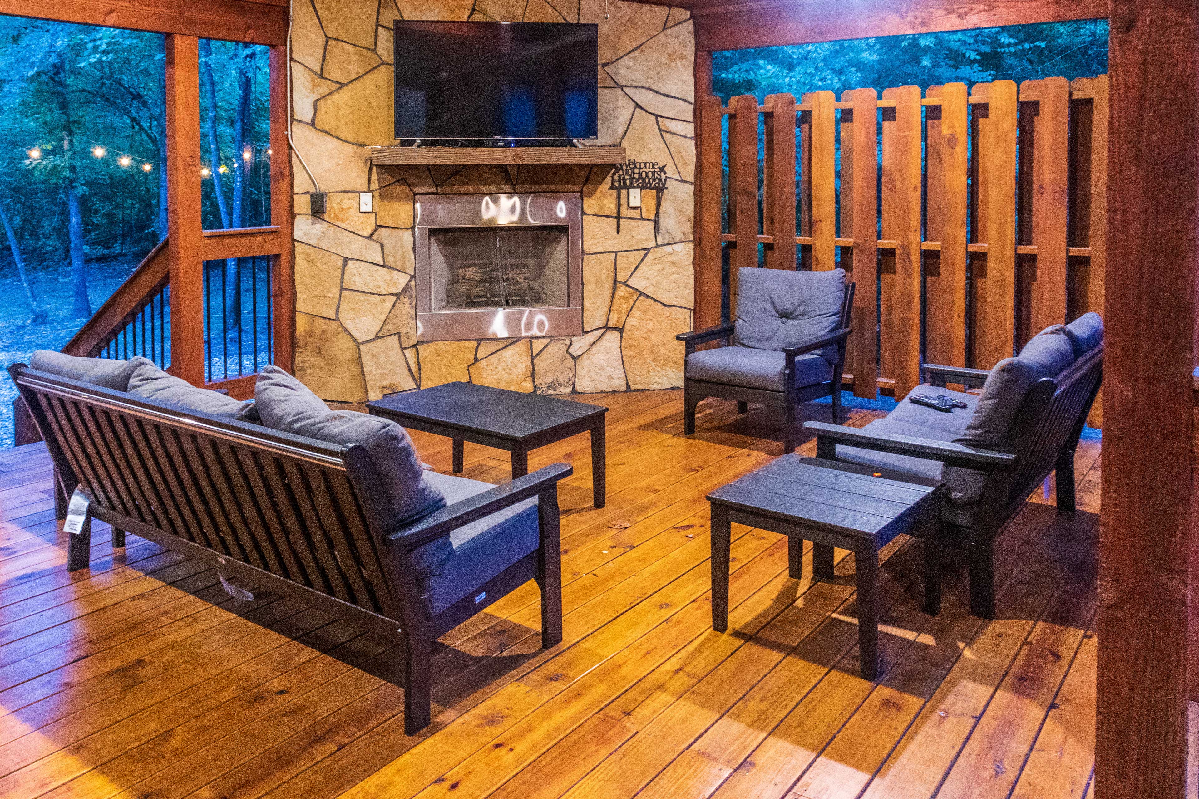 Property Image 2 - Dreamy Deluxe Cabin w/Hot Tub & Outdoor Fireplace!