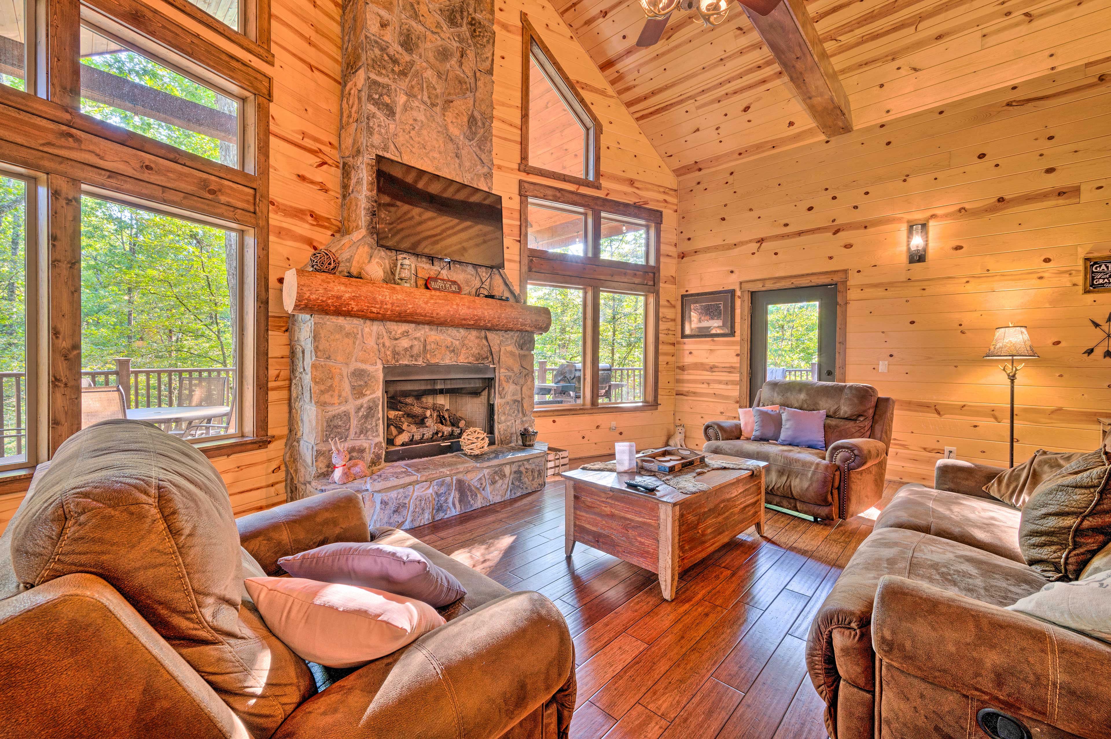 Property Image 1 - Creekside Cabin with Deck, Hot Tub & Fire Pit!