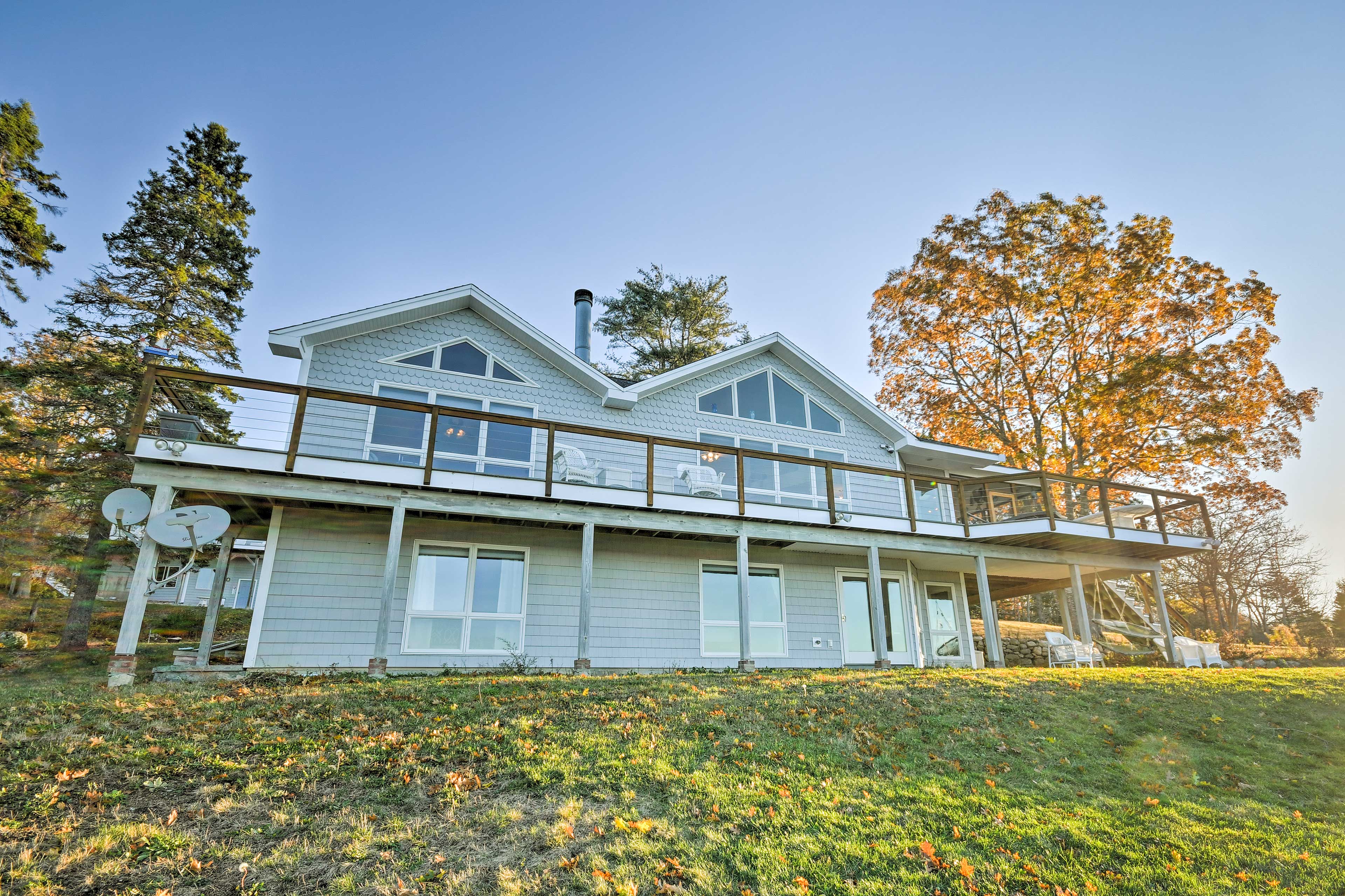 Property Image 1 - Luxurious Oceanfront Flanders Bay Home w/ Kayaks!