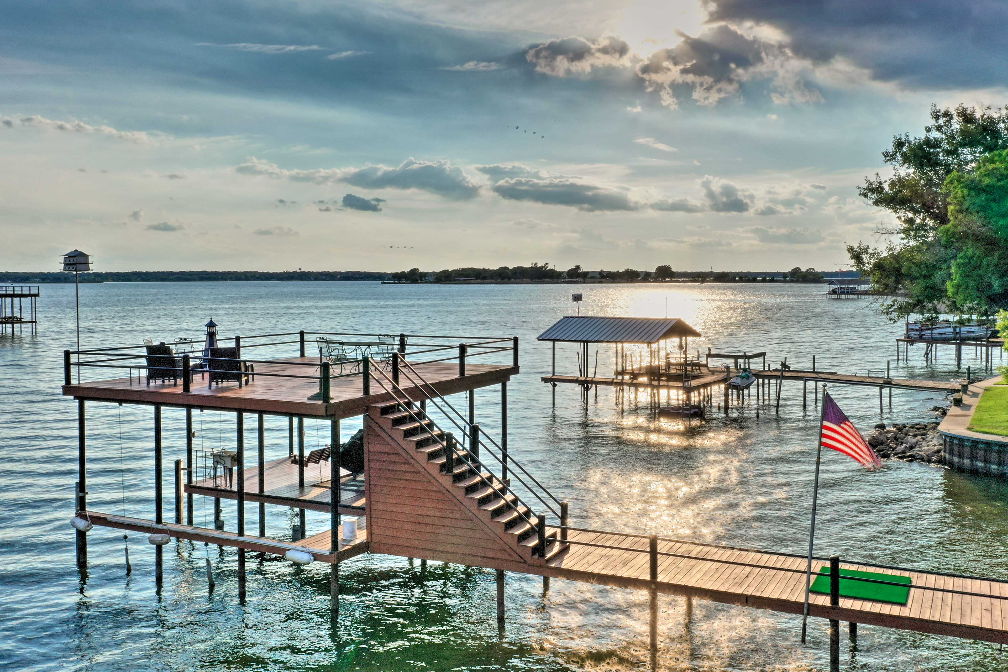 Property Image 1 - Private Dock & Sunset Views: Gun Barrel City Home