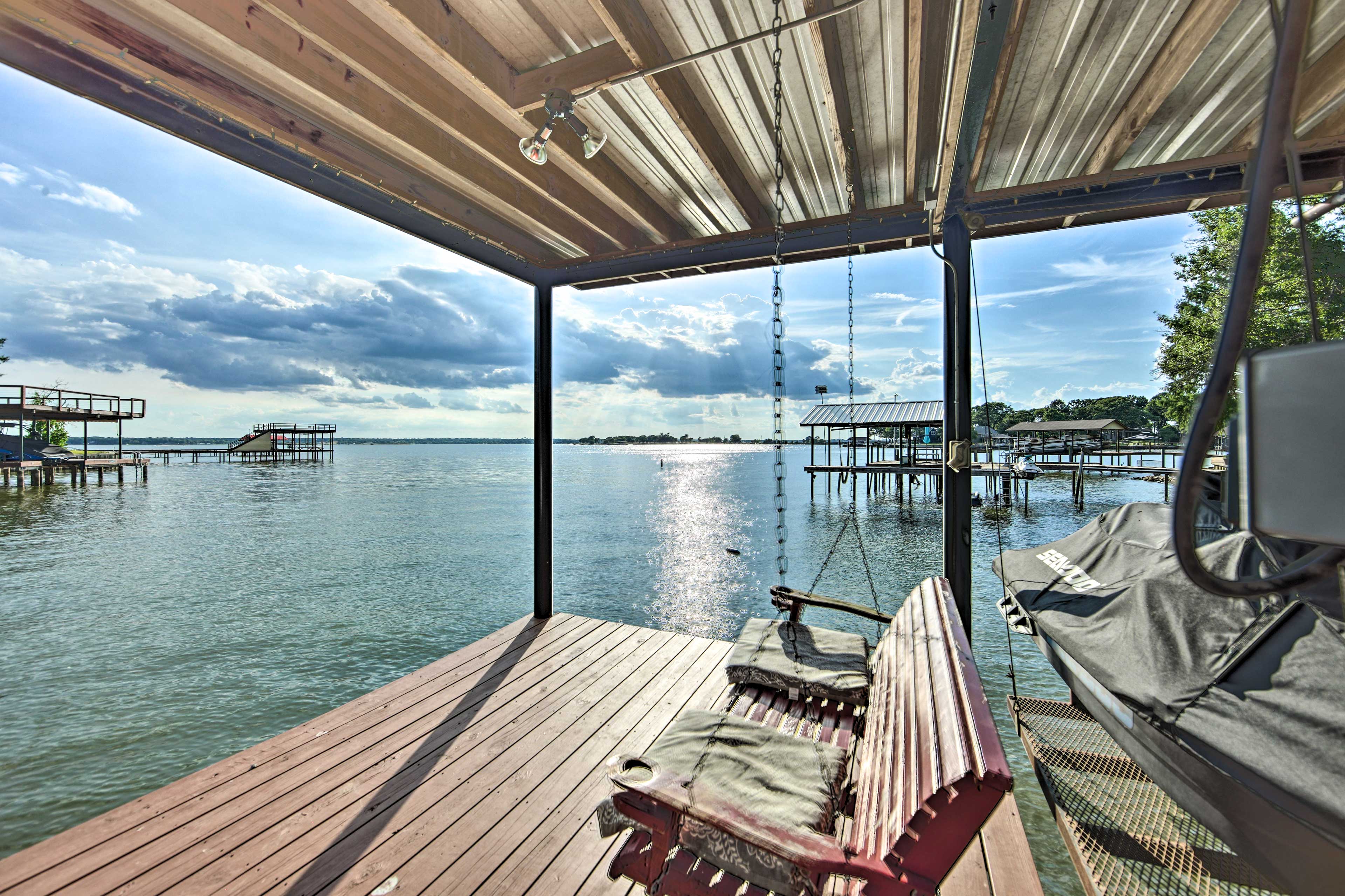 Property Image 2 - Private Dock & Sunset Views: Gun Barrel City Home