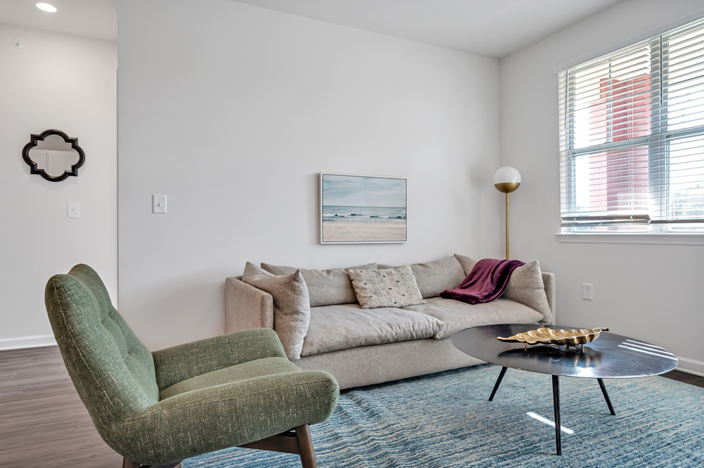 Designed Living Room with Smart TV