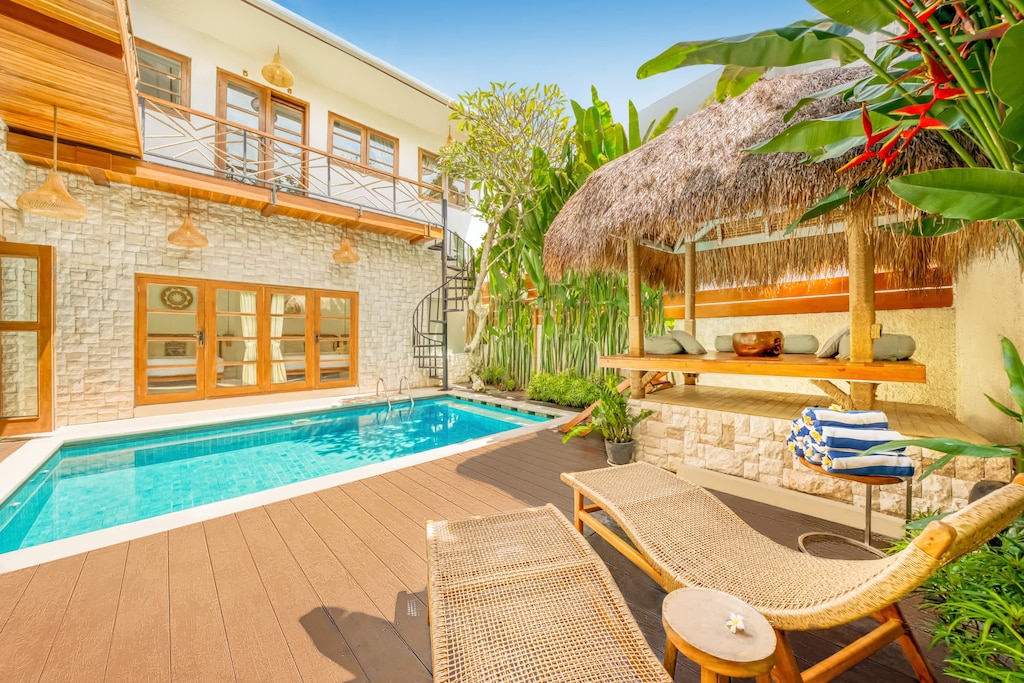 Elegant villa with private pool and tropical cabana retreat