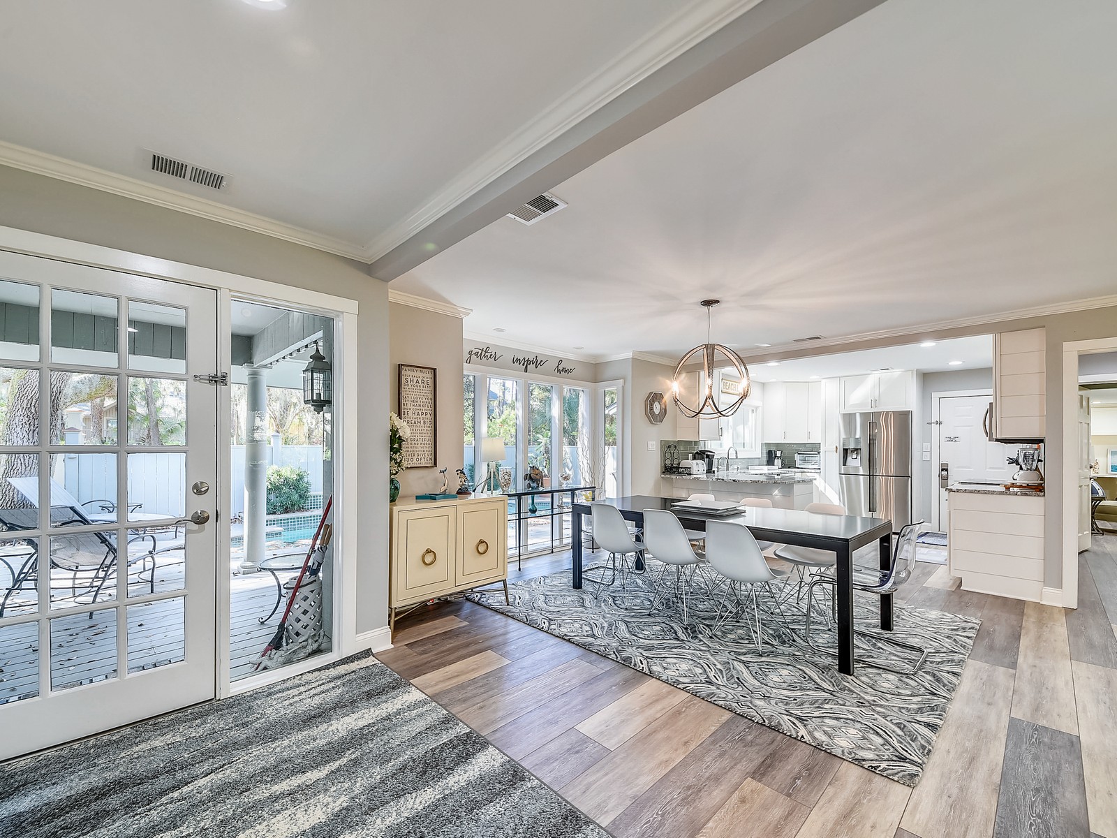 Entryway out to Pool at 78 South Sea Pines Drive