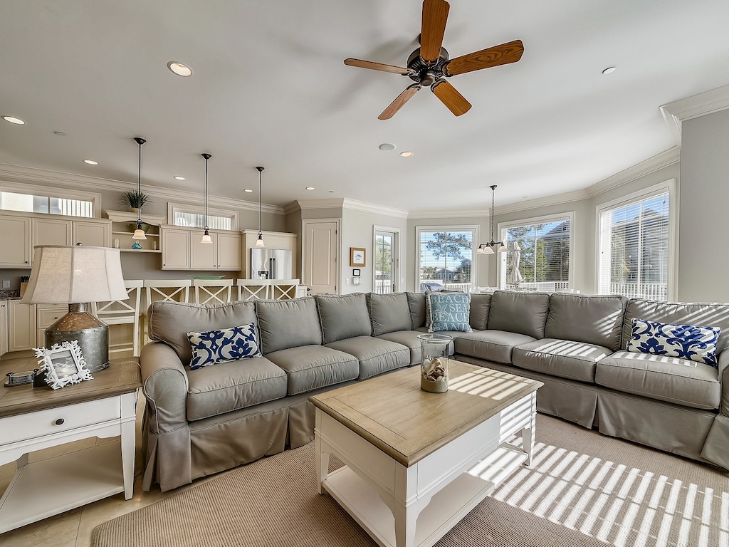 Living Room, Kitchen and Dining Area at 4 Urchin Manor