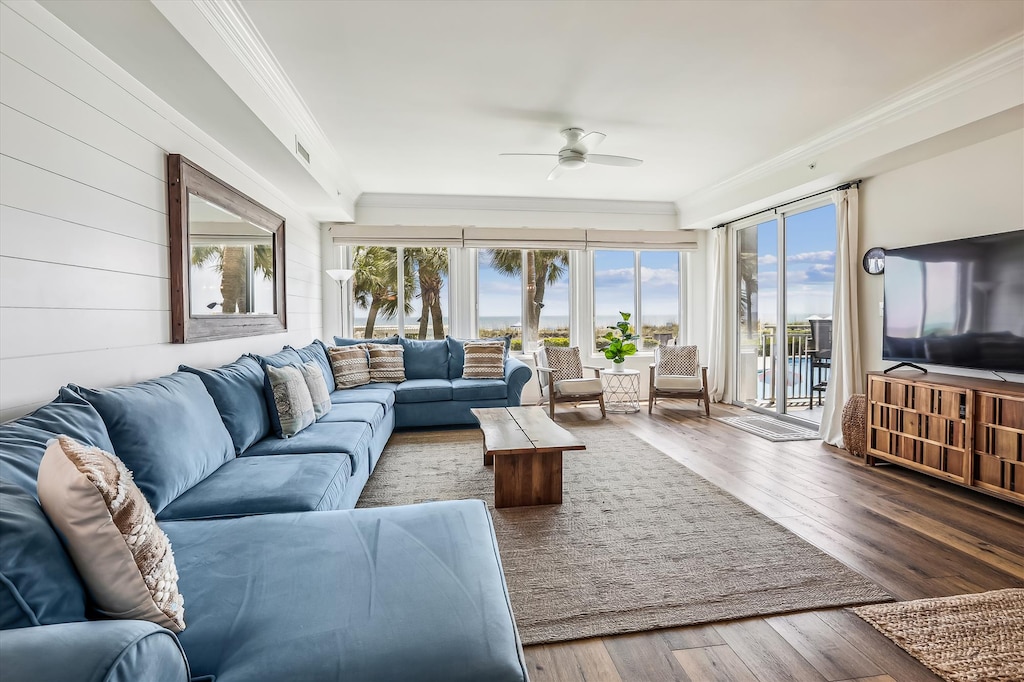 Living Room with Ocean Views at 3103 SeaCrest
