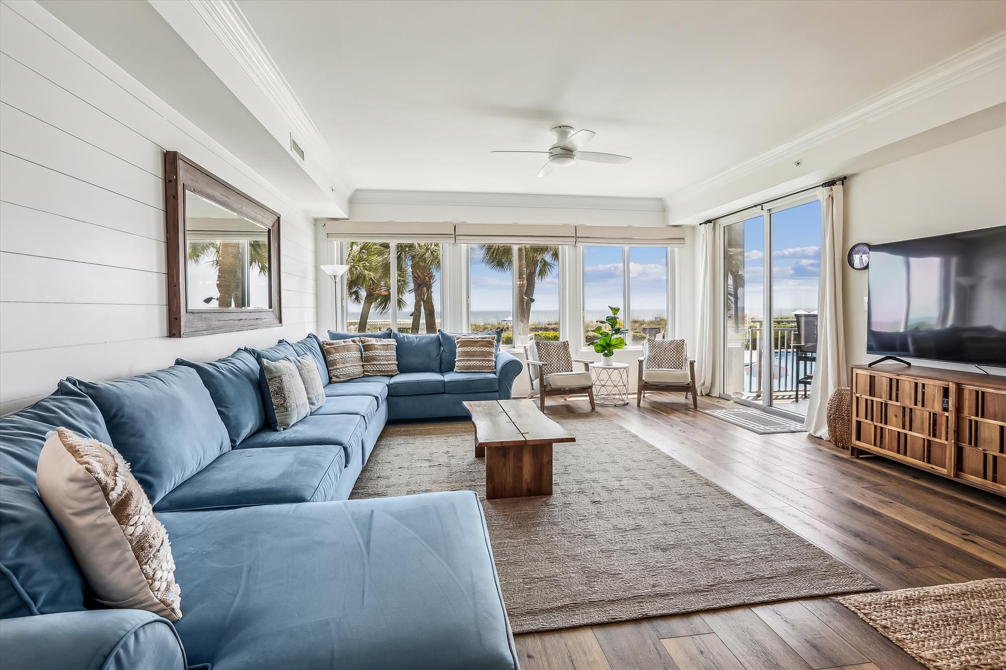 Living Room with Ocean Views at 3103 SeaCrest