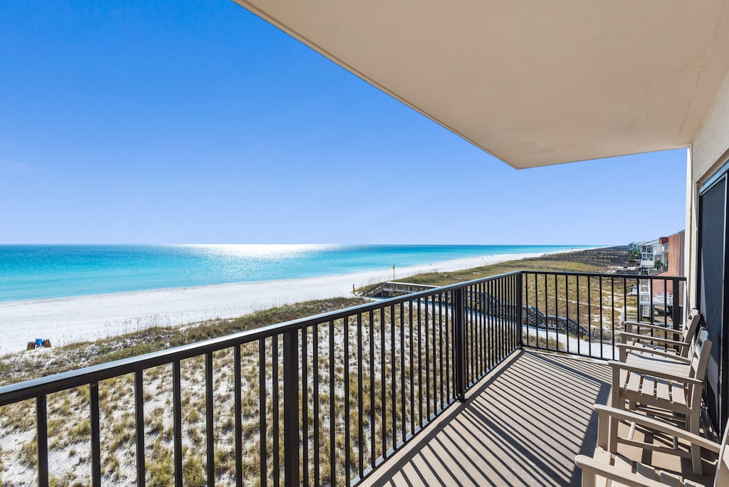 Soak up the sun on the balcony