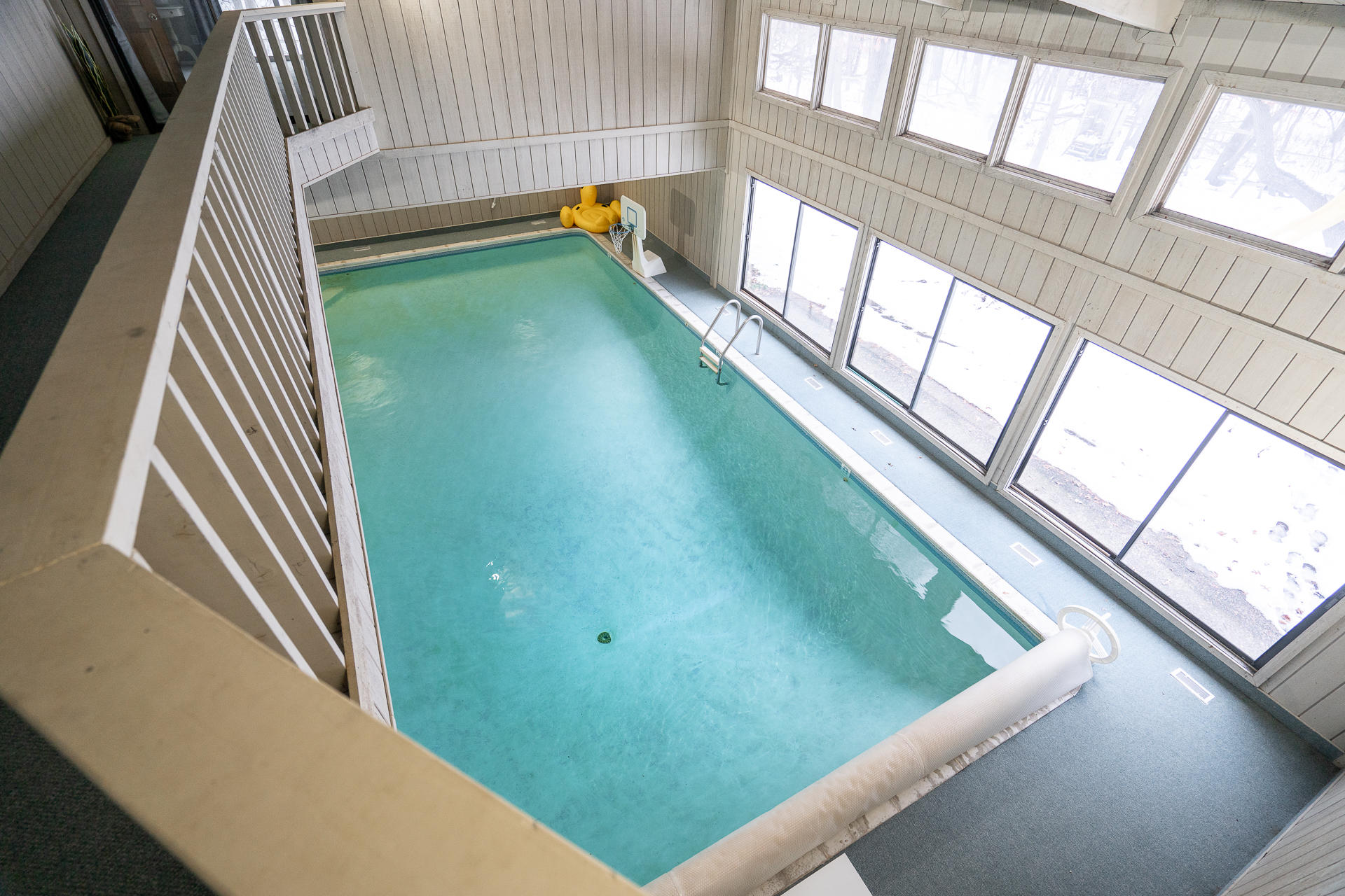 View from above the pool deck