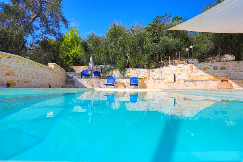 Enjoy the Ionian countryside air next to the pool