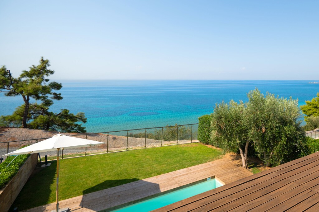 Panoramic sea views from property