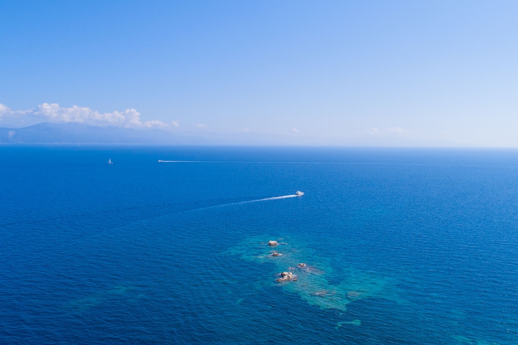 The Ionian sea under the morning sun