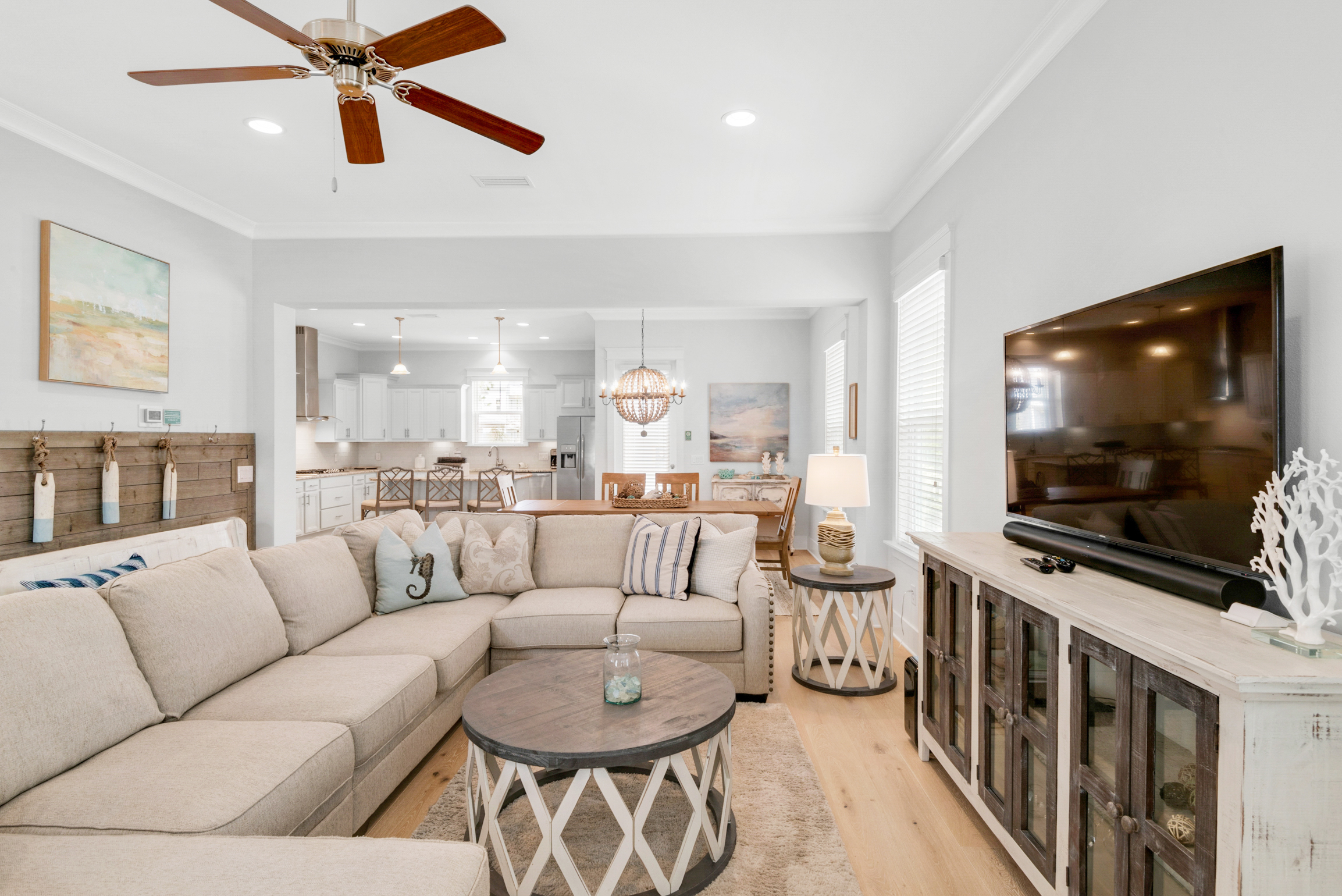 Beautiful living room with flat screen TV