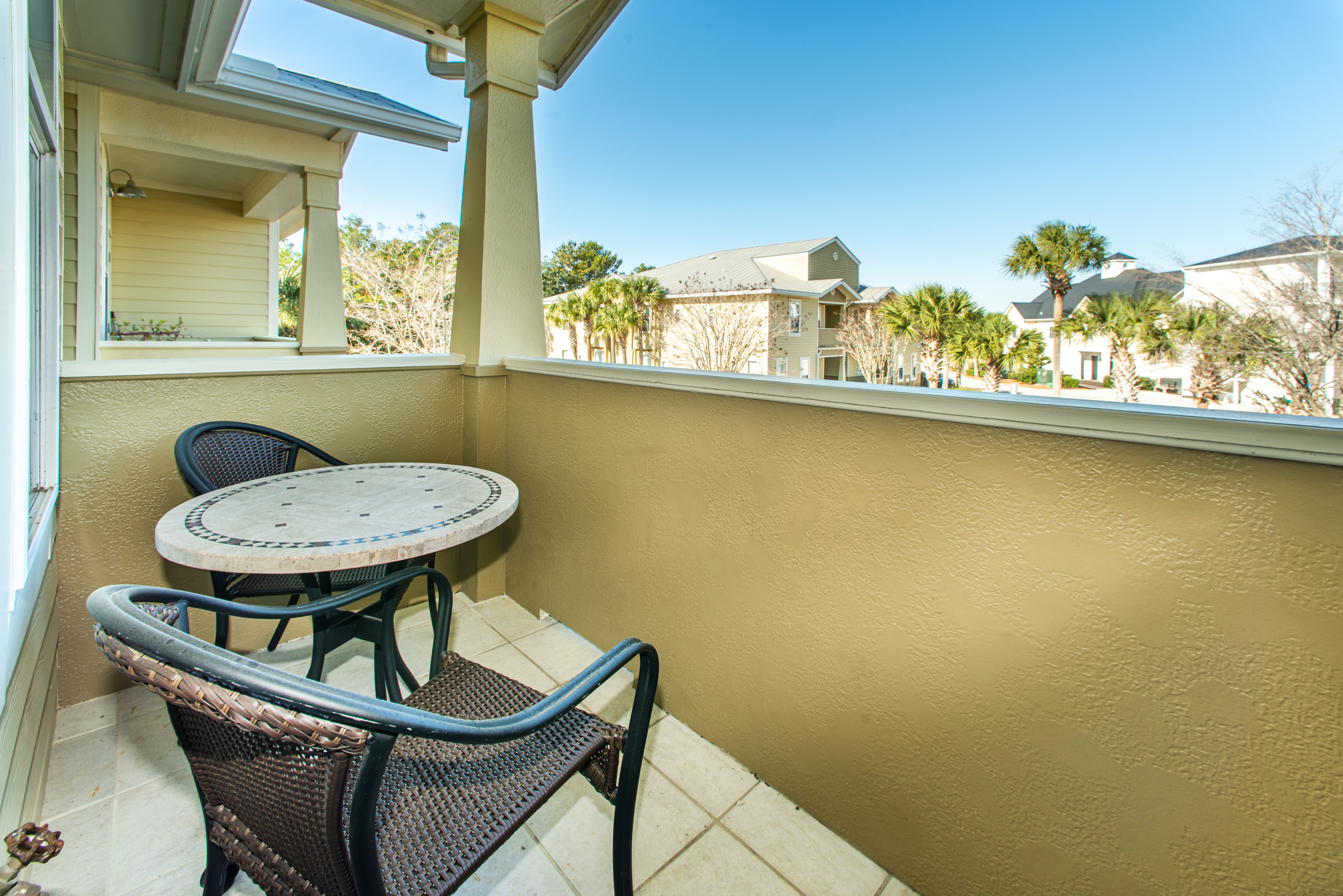 Enjoy your morning coffee on the balcony