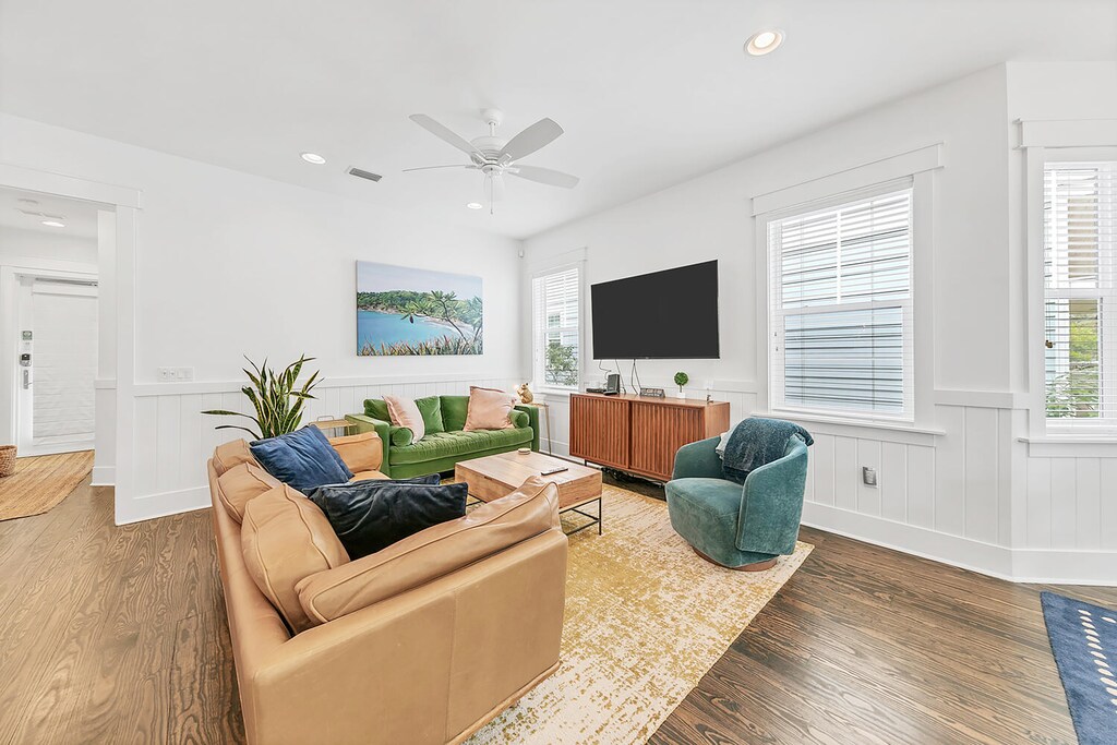 Living room with flat screen TV