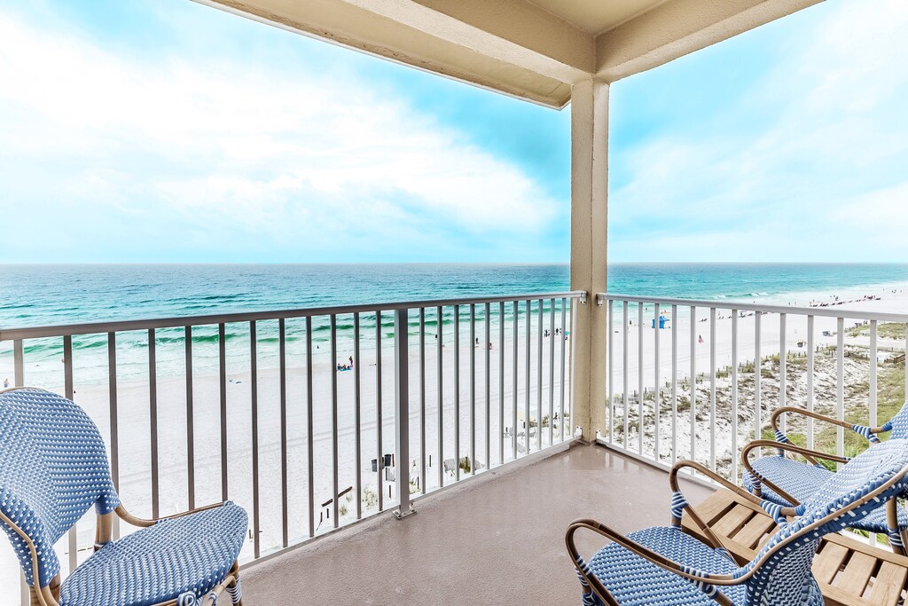 Covered Balcony - so close to the beach!
