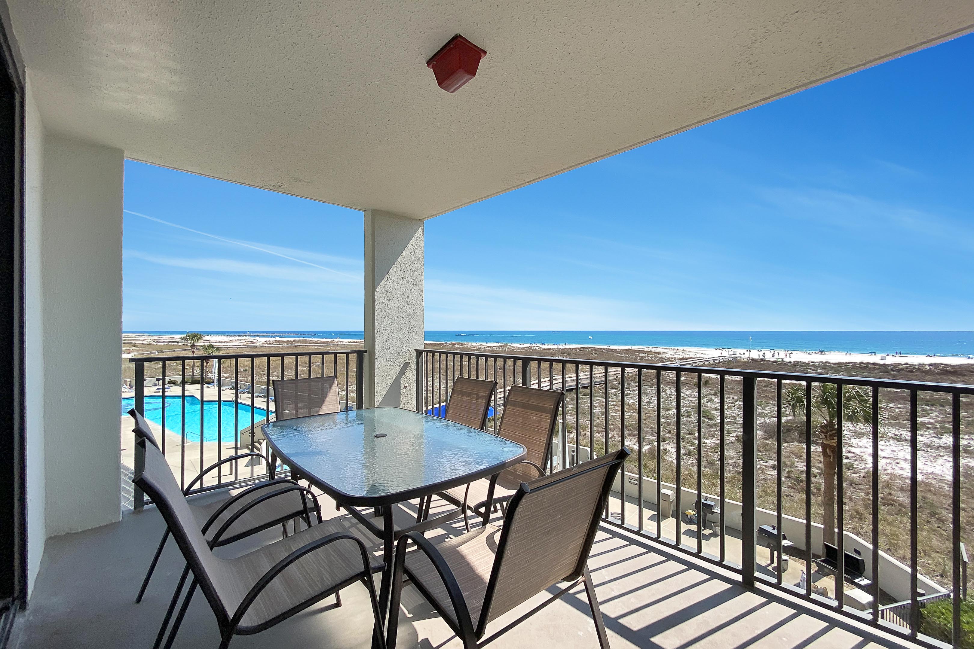 Private Covered Balcony Overlooking the Gulf