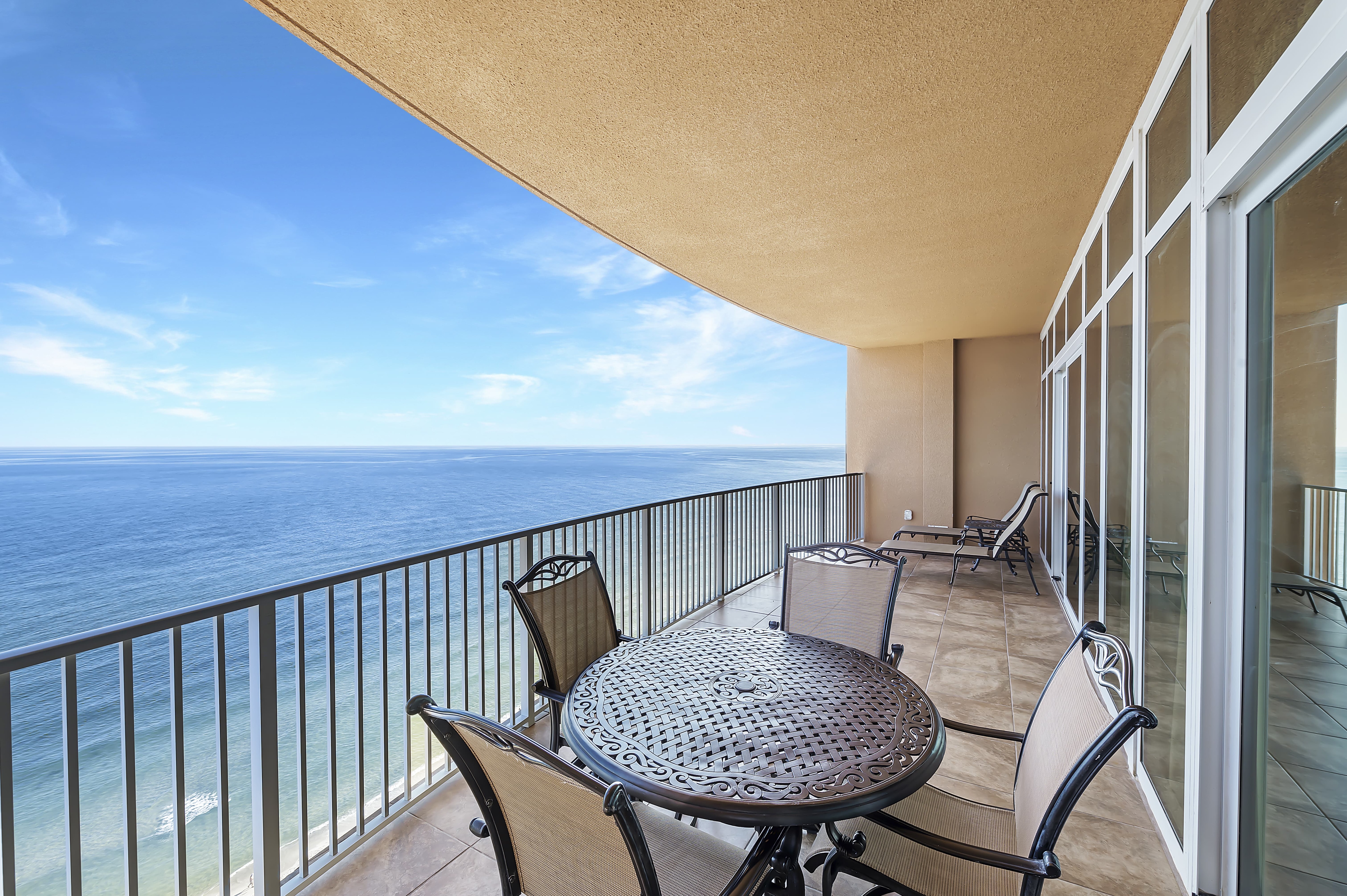 Large Private Balcony overlooking the Gulf