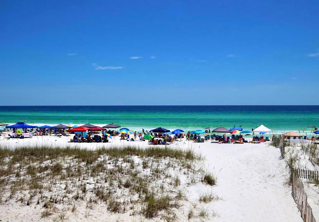 Beach is just steps away at Enclave