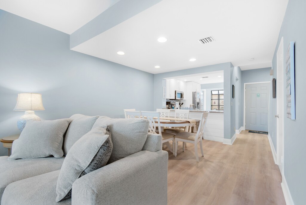 Living room to kitchen view