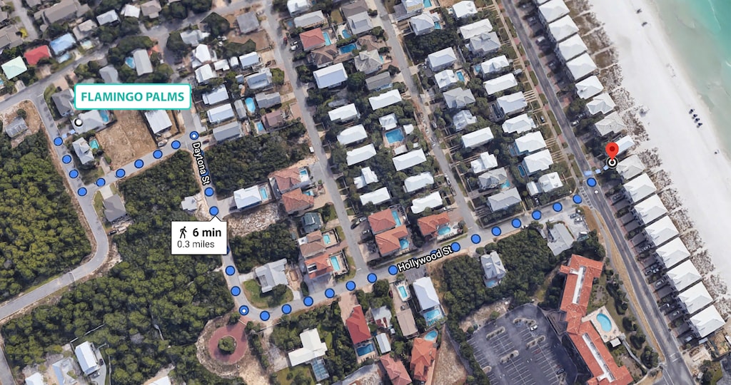 Flamingo Palms just a short walk to the beach