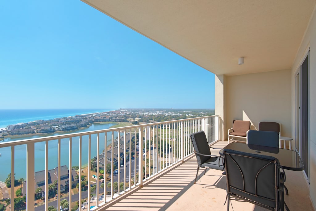 Soak up the sun on the balcony
