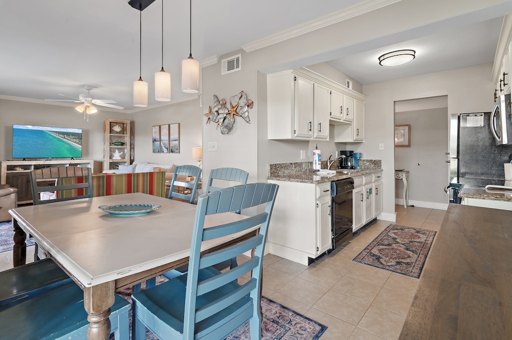 Dining room plus kitchen