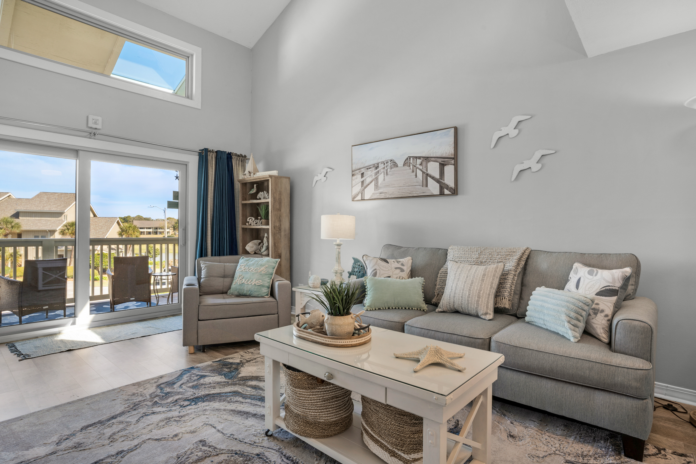 Living room with flat screen TV