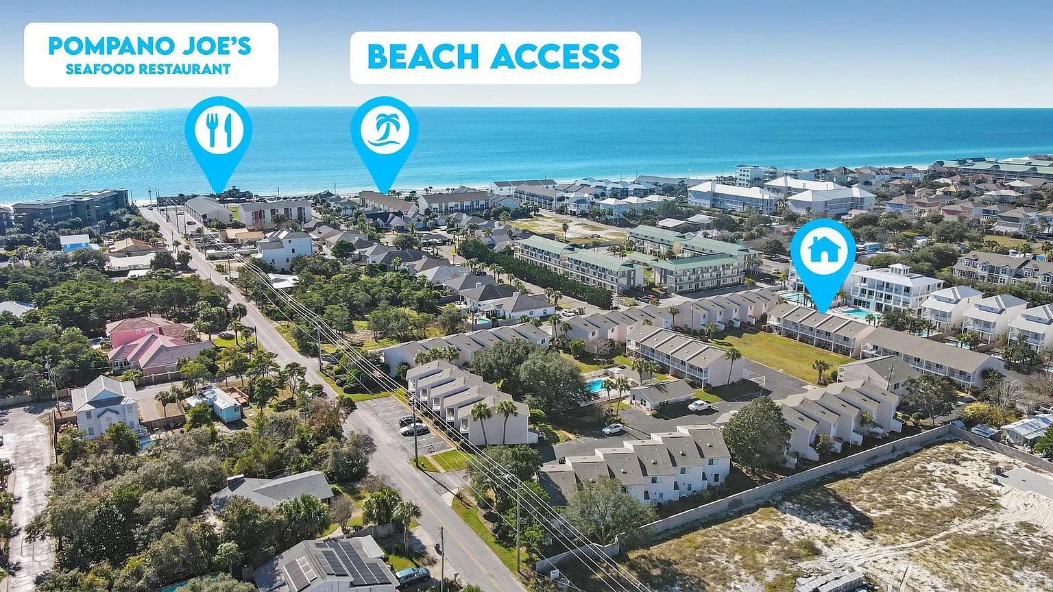 Beach access within close walking distance