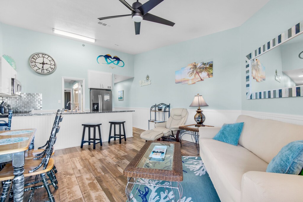 Living to kitchen view