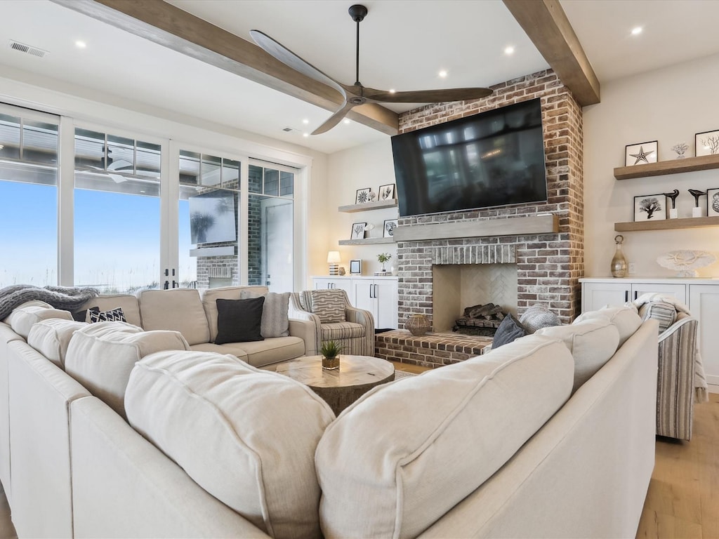 Living Room with Plenty of Comfortable Seating at 17 Grey Widgeon