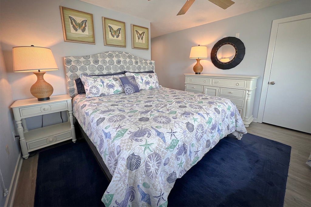 King bedroom with private bath and TV