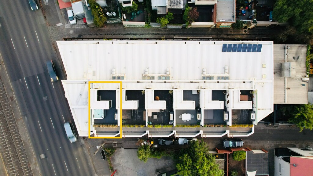 aerial view of the townhouse