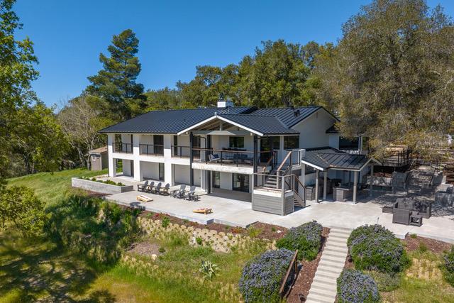 Springtime view of the Vineyard House